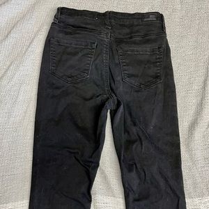 Black crop flare jeans